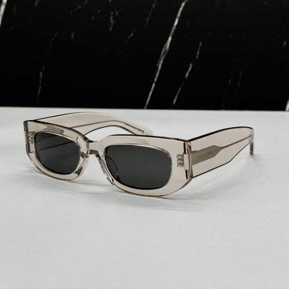 NEW SAINT LAURENT SL697 003 CLEAR GRAY SUNGLASSES SAINT LAURENT SL 697 003 - Picture 2 of 8